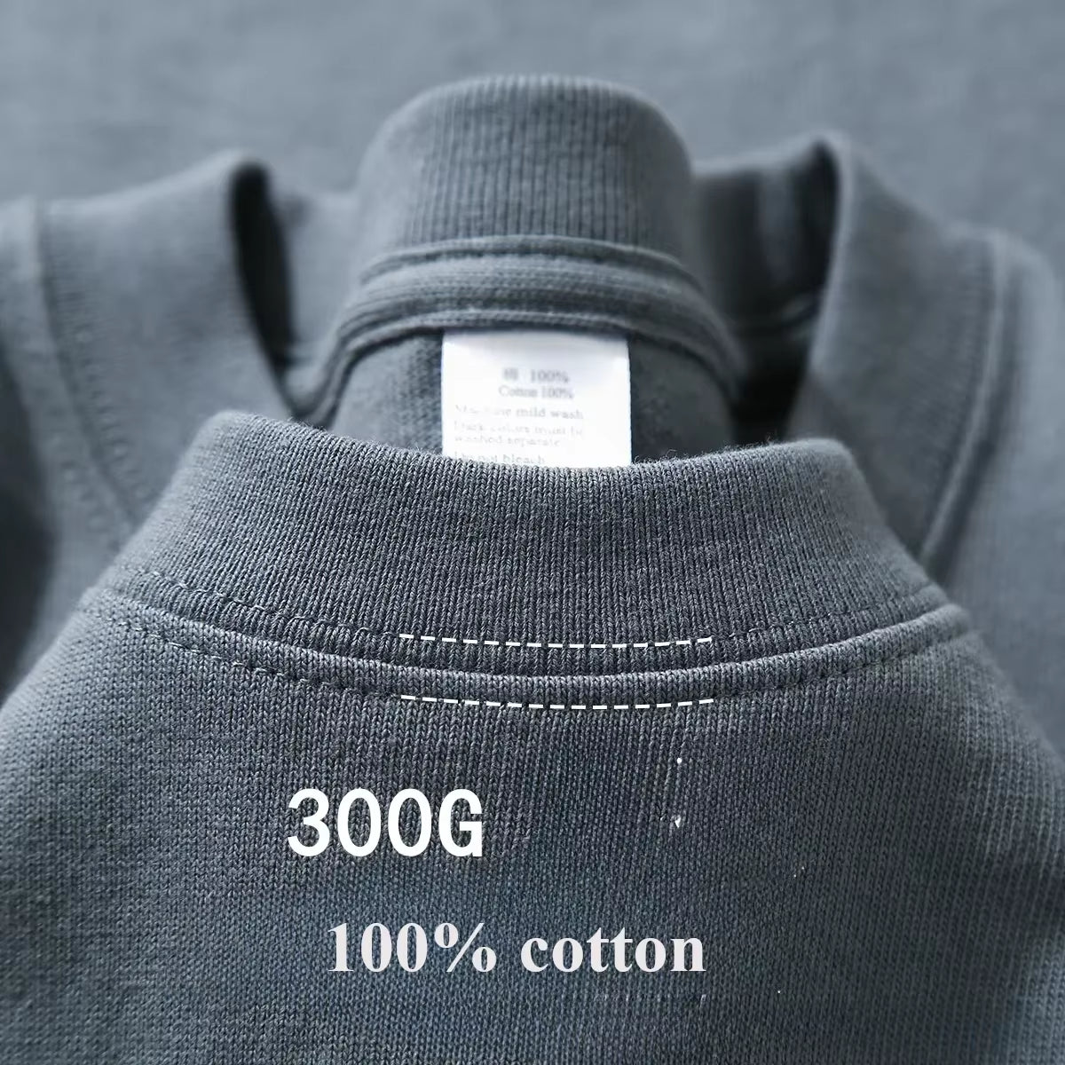 Summer Cotton Heavy Duty 300Grams American Pure Cotton Short Sleeves T-Shirt Men Casual Base Top Oversized T Shirt