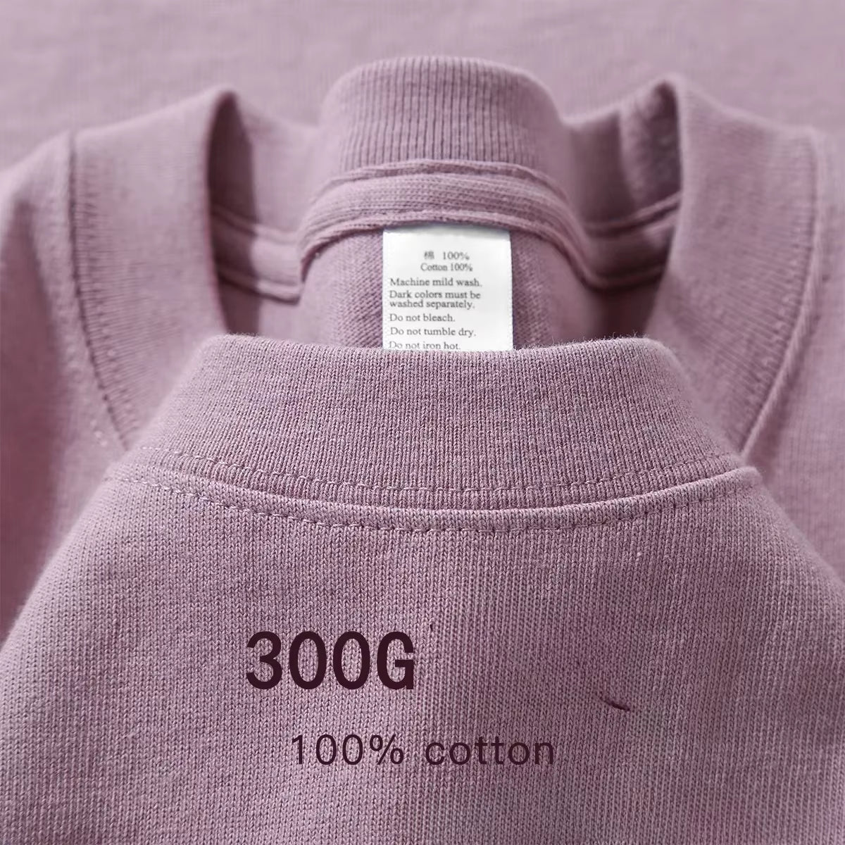 Summer Cotton Heavy Duty 300Grams American Pure Cotton Short Sleeves T-Shirt Men Casual Base Top Oversized T Shirt