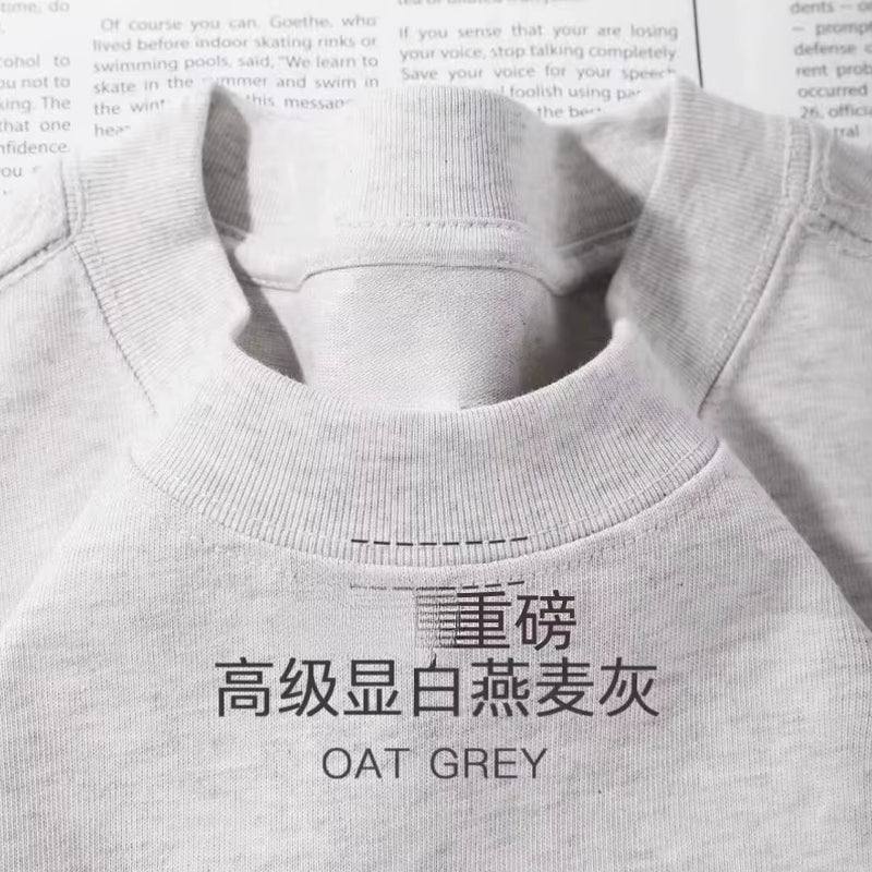 Summer Cotton Heavy Duty 300Grams American Pure Cotton Short Sleeves T-Shirt Men Casual Base Top Oversized T Shirt