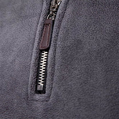 Brand Quality Thicken Warm Fleece Jacket for Men Zipper Neck Pullover Men'S Sweatshirt Soft Shell Mens Jacket